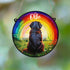 Bernese Mountain Dog Rainbow Bridge Personalised Stained Glass Effect Suncatcher